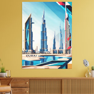 Dubai Skyline Dream Canvas Afdruk