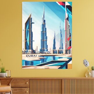 Dubai Skyline Dream Canvas Afdruk