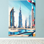 Dubai Skyline Dream Canvas Afdruk (Insitu (Houten vloer))
