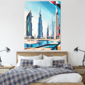 Dubai Skyline Dream Canvas Afdruk (Insitu (Slaapkamer))
