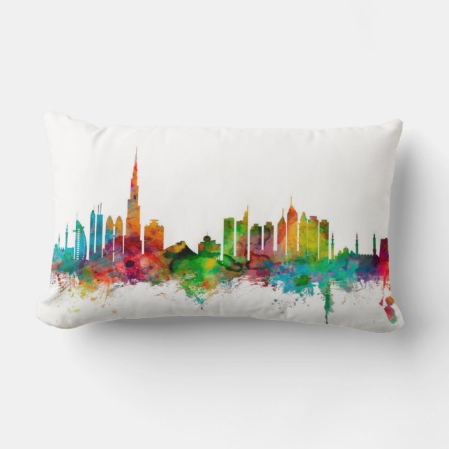 Dubai Skyline Kussen (Voorkant)