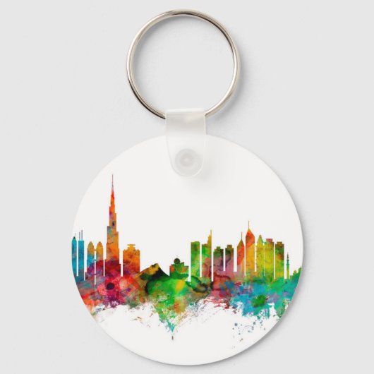 Dubai Skyline Sleutelhanger (Voorkant)