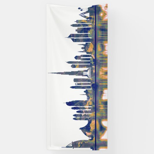 Dubai Skyline Spandoek (Verticaal)