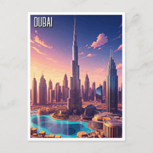 Dubai Skyline Travel Briefkaart