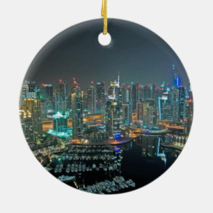 Dubai, skyline van de Verenigde Arabische Emiraten Keramisch Ornament