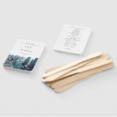 Dubai Skyline Watercolor Wedding Program Handwaaier (Niet-gemonteerd)