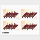 Dubai stad reisstijl rechthoekige sticker (Vel)