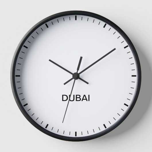 Dubai tijdzone Newsroom Style-klok (Voorkant)