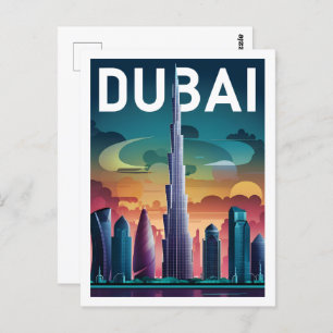 Dubai UAE Beroemde Reisplaats Briefkaart
