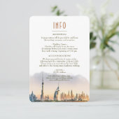 Dubai UAE-bestemming INFO-gegevens invullen Kaart (Staand voorkant)