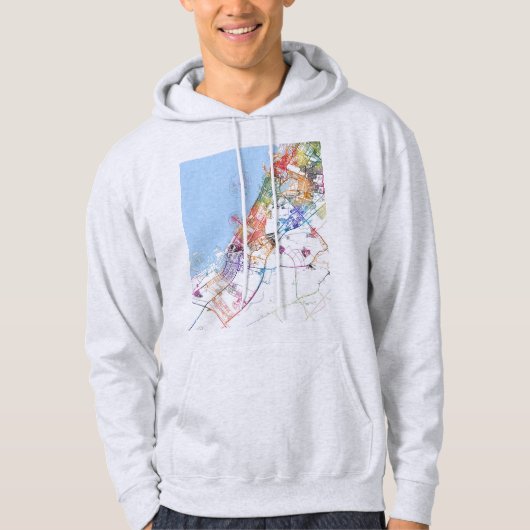 Dubai UAE City Map Hoodie (Voorkant)