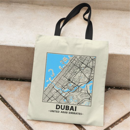 Dubai, UAE City Map Tote Bag