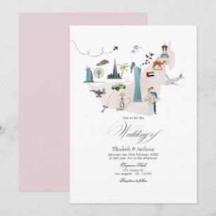 Dubai UAE Destination Wedding Kaart