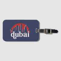 Dubai UAE Retro City Skyline Cityscape Art