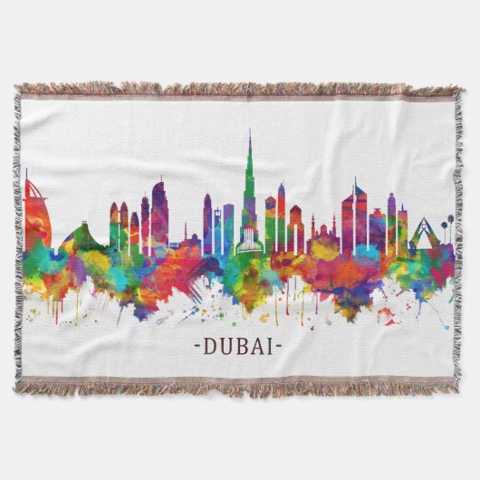 Dubai UAE Skyline Deken (Voorkant)