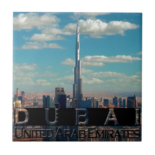 Dubai UAE Souvenir Tegeltje (Voorkant)