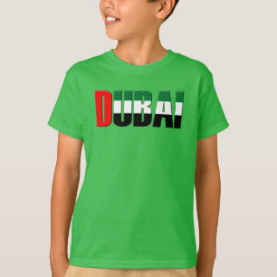 Dubai UAE Typografie Elegant alleen tekst T-shirt