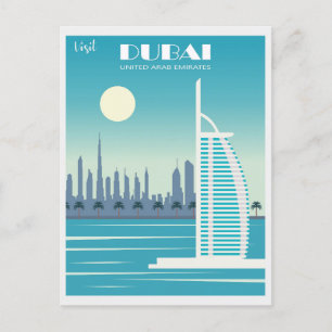 Dubai United Arab Emirates Travel Briefkaart