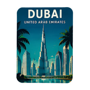 Dubai VAE Silhouette Woestijn Luxe Stad Avontuur Magneet