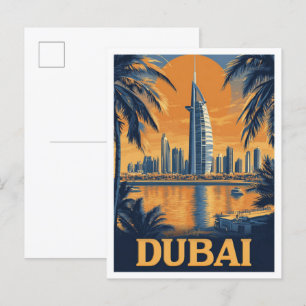 Dubai Verenigde Arabische Emiraten Illustratie Rei Briefkaart