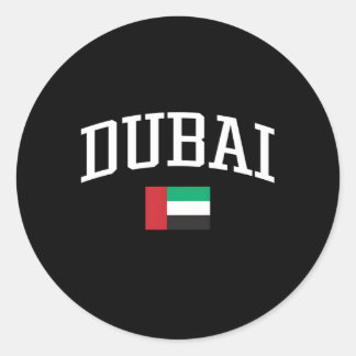 Dubai Verenigde Arabische Emiraten Landenvlag Ronde Sticker