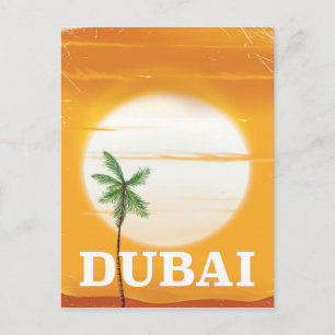 Dubai vintage stijl vakantieposter briefkaart