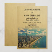 Dubai Wedding Invitation  midden in de eeuw Kaart (Voorkant / Achterkant)