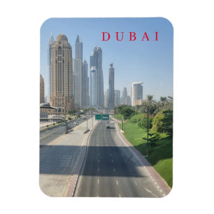 Dubai weg en gebouwen uitzicht koelkastmagneet magneet