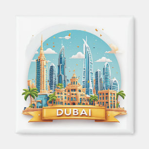 🧲 Dubai World Reiscollectie Herinnering 🌍 Magneet