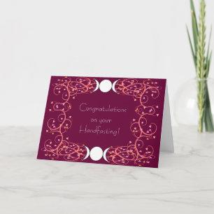 Dubbel 3 in 1 Lesbische Wiccan Wedding Congrats Kaart