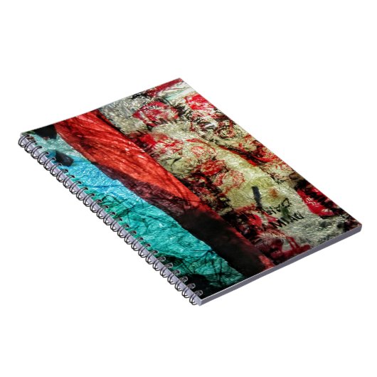 Dubbel abstract spiraal foto notitieboek, Levendig Notitieboek (Rechterzijde)