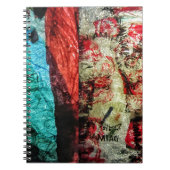 Dubbel abstract spiraal foto notitieboek, Levendig Notitieboek (Voorkant)