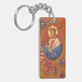 Dubbel Afbeelding St. Louis IX de koning (PM 05) Sleutelhanger (Voorkant Links)