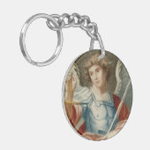 Dubbel Afbeelding St. Michael the Archangel (M 010 Sleutelhanger (Voorkant Links)