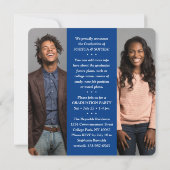 Dubbel Afstuderen 2 Afstudeerders & 4 Foto's Royal Aankondiging (Achterkant)