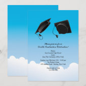 Dubbel Afstuderen Pet Toss Verticaal Zwart Kaart (Voorkant / Achterkant)