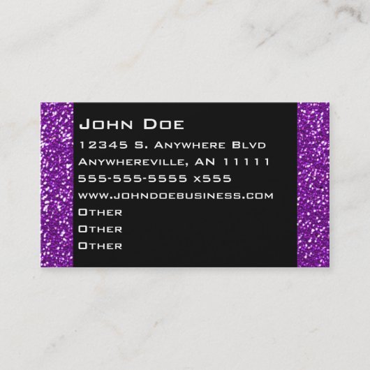 Dubbel Amethyst-Visitekaartje Visitekaartje (Voorkant)