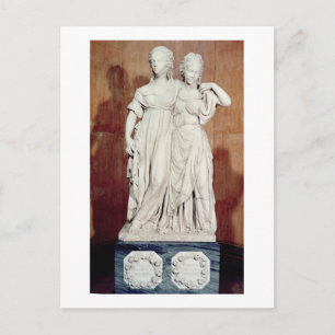 Dubbel beeld van de Princesses Louise (1776-1810) Briefkaart