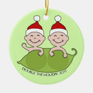 DUBBEL DE HOLIDAY JOY! KERAMISCH ORNAMENT