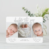 DUBBEL DE JOY AANKONDIGING (Staand voorkant)