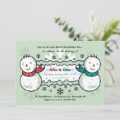 Dubbel de uitnodiging van de Fun Birthday Party (Staand voorkant)