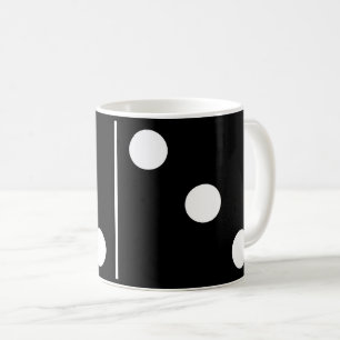 Dubbel drie zwarte domino Mok