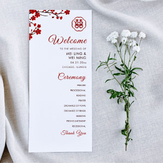 Dubbel Geluk Elegant Chinees Huwelijksprogramma