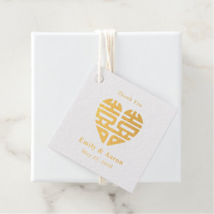 Dubbel Geluk FOLIE Chinees Bruiloft Favor Labels