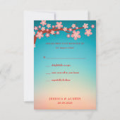 Dubbel Geluk Nieuwe Dageraad Chinese Bruiloft RSVP Kaartje (Achterkant)