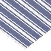 Dubbel Gestreept Navy Blauw Korte Tafelloper (Hoek)