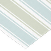 Dubbel Gestreept Zeeschuim & Blauw Medium Tafelloper (Hoek)