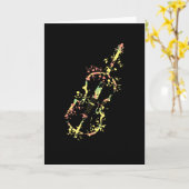 Dubbel gewicht kaart (Gele Bloem)