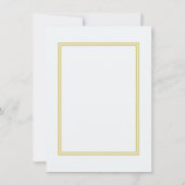 Dubbel Gouden Metallic Rand op Borrelend Wit (Achterkant)