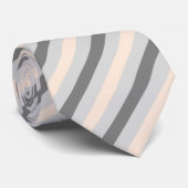 Dubbel grijs/roze gestreept Stropdas (Opgerold)